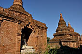 Bagan Myanmar. Cluster of red brick temples near Min myaw yaza  